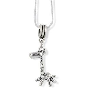 Giraffe (Cartoon Looking) Charm Snake Chain Necklace